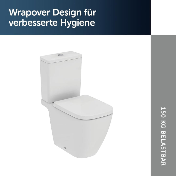 Ideal Standard T468201 Ideal Standard i.life B WC-Sitz, Wrapover, Weiss ohne Softclosing, ohne Softc