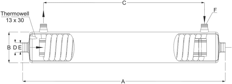 SAXONICA Pool Heizung Wärmetauscher Dapra-HWT-VA 65 | Edelstahl V4A | 84 kW