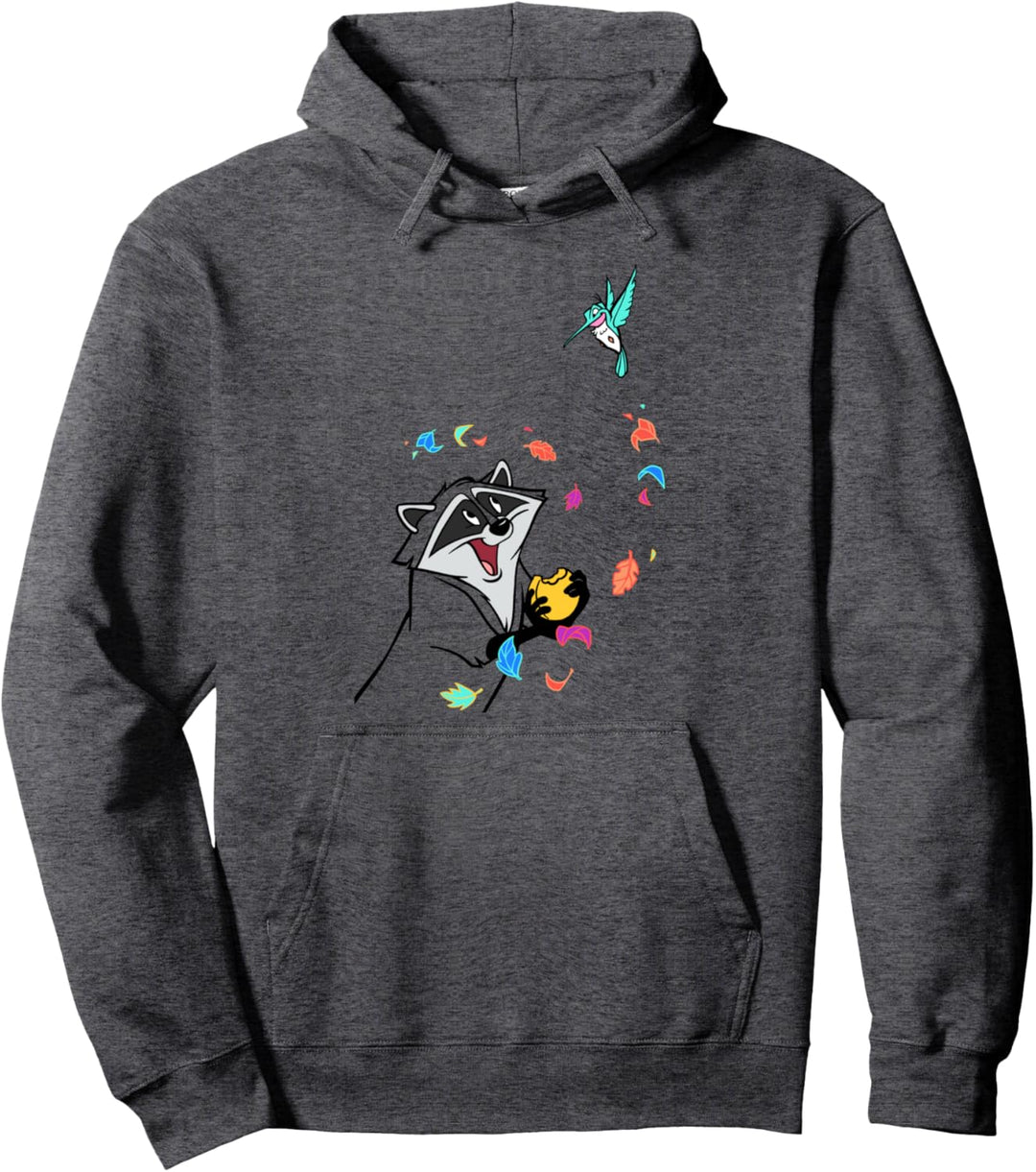 Disney Pocahontas Meeko Flit Colorful Leafs Fall Pullover Hoodie