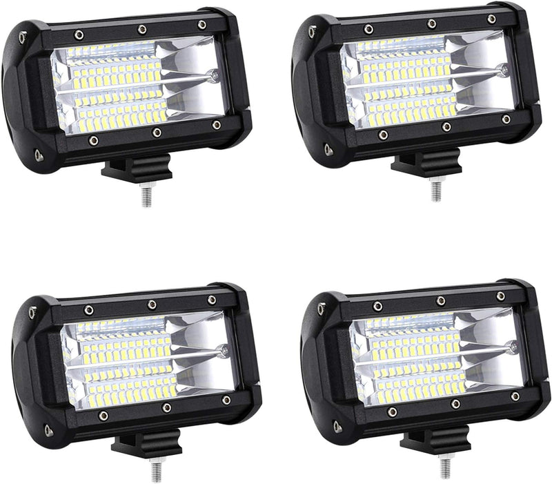 LZQ Arbeitsscheinwerfer 4 x 72W LED Zusatzscheinwerfer Offroad Scheinwerfer 21600LM 10-30V 6000K Arb