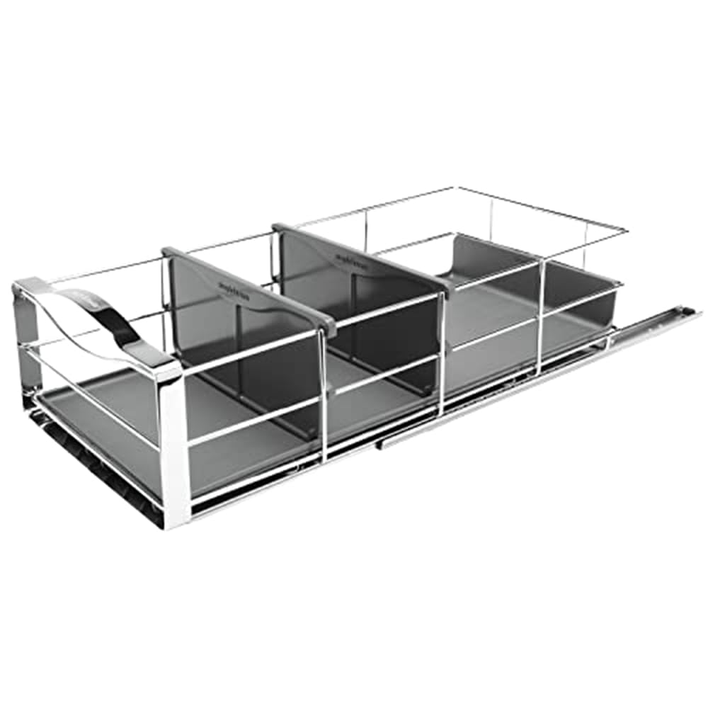 simplehuman, 22,8cm, herausziehbarer Schrank-Organisator , strapazierfähiger Stahlrahmen B 22,8 cm x