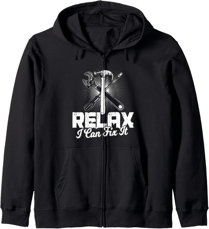 Handyman Gifts Funny Relax I Can Fix It Father's Day Kapuzenjacke