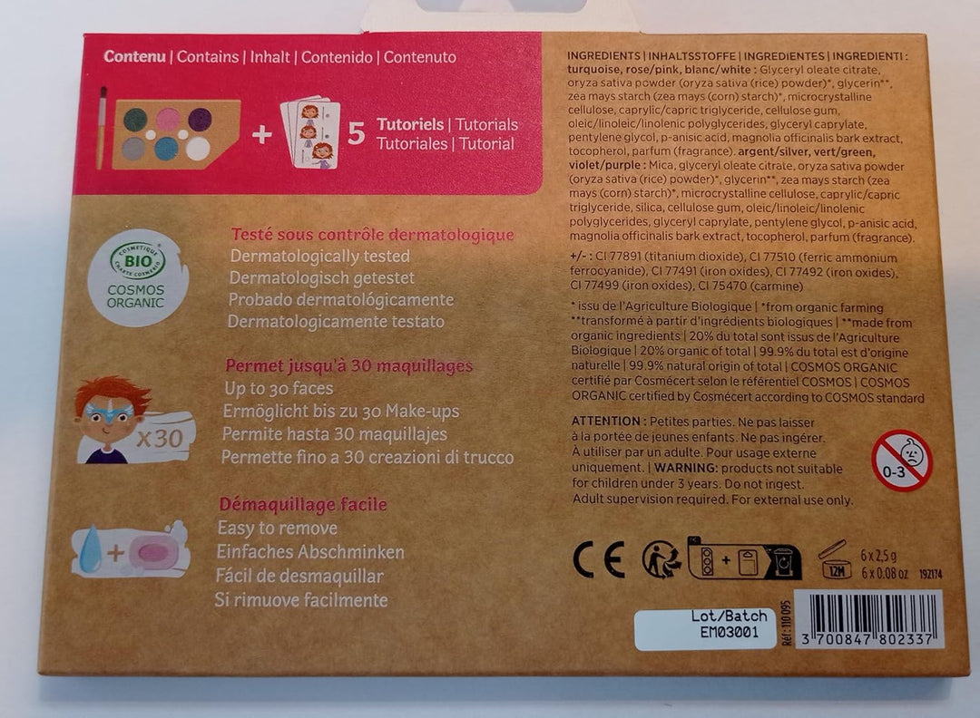 NAMAKI Schminkset, 6-Farben, Magische Welten, zertifizierte Naturkosmetik
