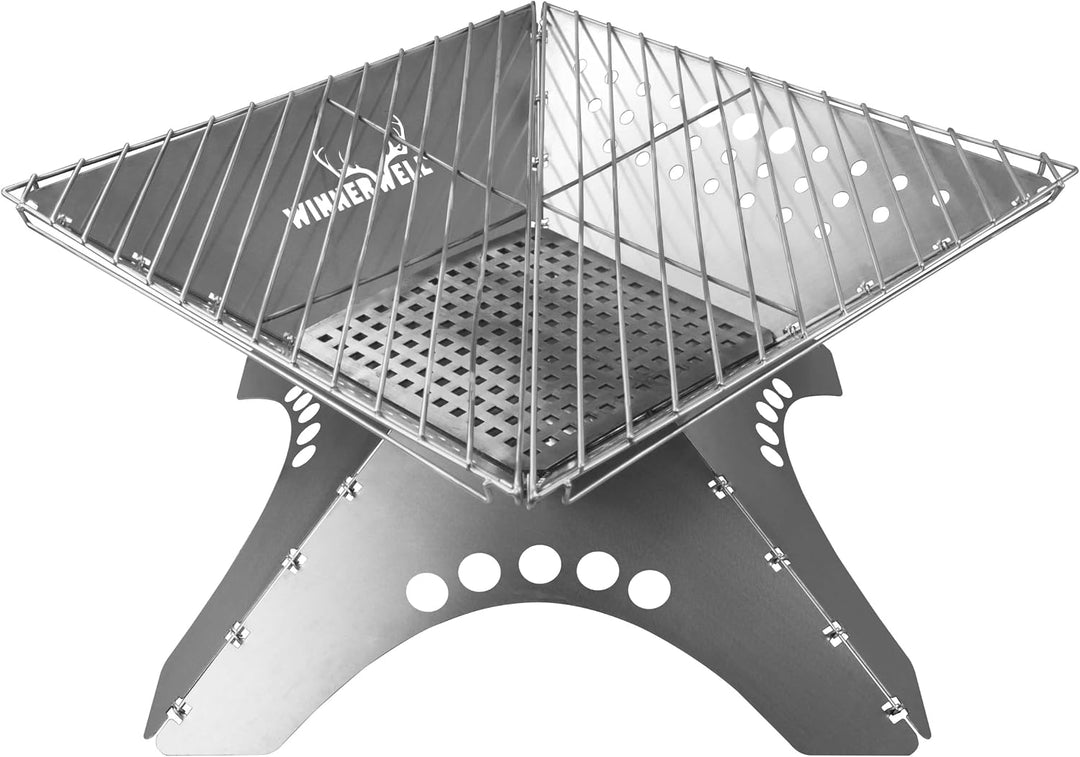Winnerwell Flatfold Feuerstelle - XL | Portable Edelstahl Feuer Pan