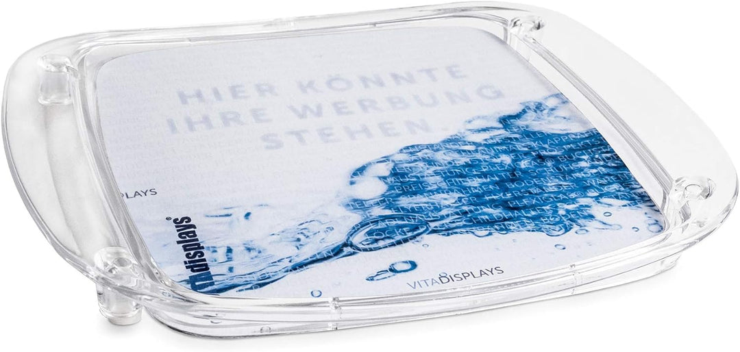 VITAdisplays Zahlteller - Cash-Tray - Wechselgeldschale „ECONOMY“, transparente Zahlschale, individu