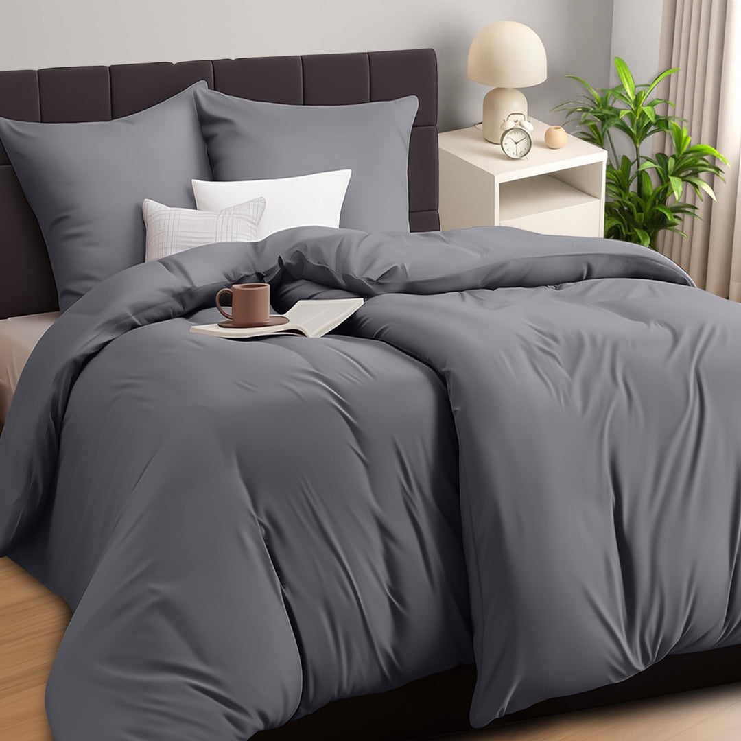 Utopia Bedding Bettwäsche 135x200 4teilig - Mikrofaser 2 Bettbezug 135x200 cm + 2 Kissenbezüge 80x80