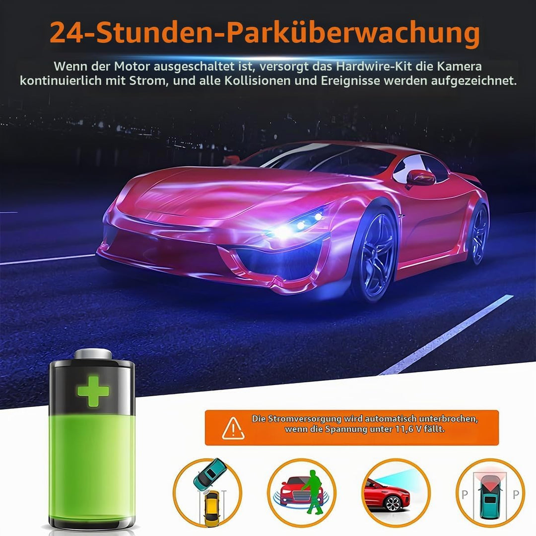 CGEAMDY Dashcam Ladegerät Netzkabel, Dash Cam Hardwire Kit, Mini USB Hard Wire Kit, Mit Niederspannu