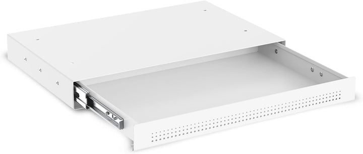 Ergolutions® Unterbau Schublade Slimline Weiss - Flache, Einfache Montage, Vollauszug, Für Büromater