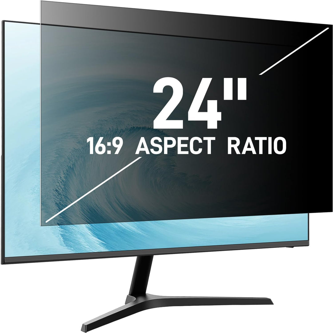 Pozlle 24-Zoll-Computer-Sichtschutzschild für 16:9-Breitbild-Desktop-Monitor - Blendfreier Blaulicht