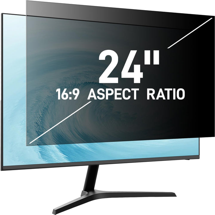 Pozlle 24-Zoll-Computer-Sichtschutzschild für 16:9-Breitbild-Desktop-Monitor - Blendfreier Blaulicht