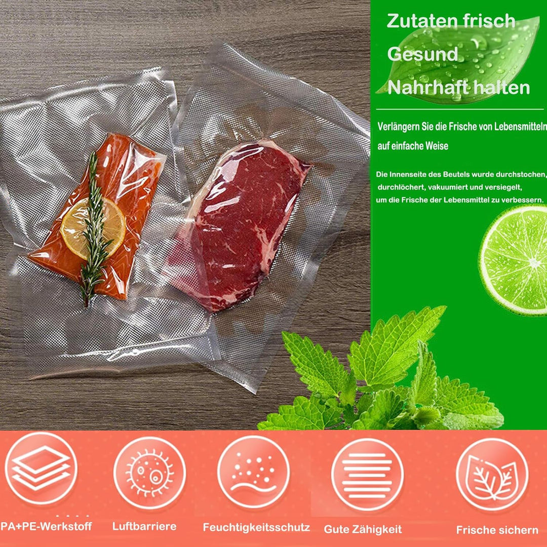 Vakuumrollen, 3 Rollen BPA-frei Profi- Folienrollen Vakumierfolienrollen für Vakuumierer & Lebensmit