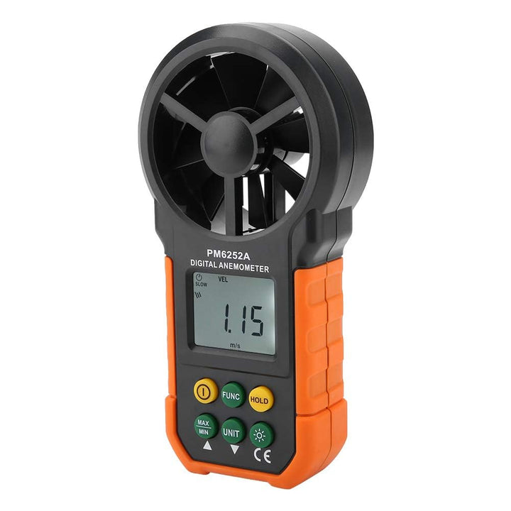 Windmesser Handanemometer PM6252A Profi Tragbares Digitales Windmessgerät mit LCD-Display und Hinter