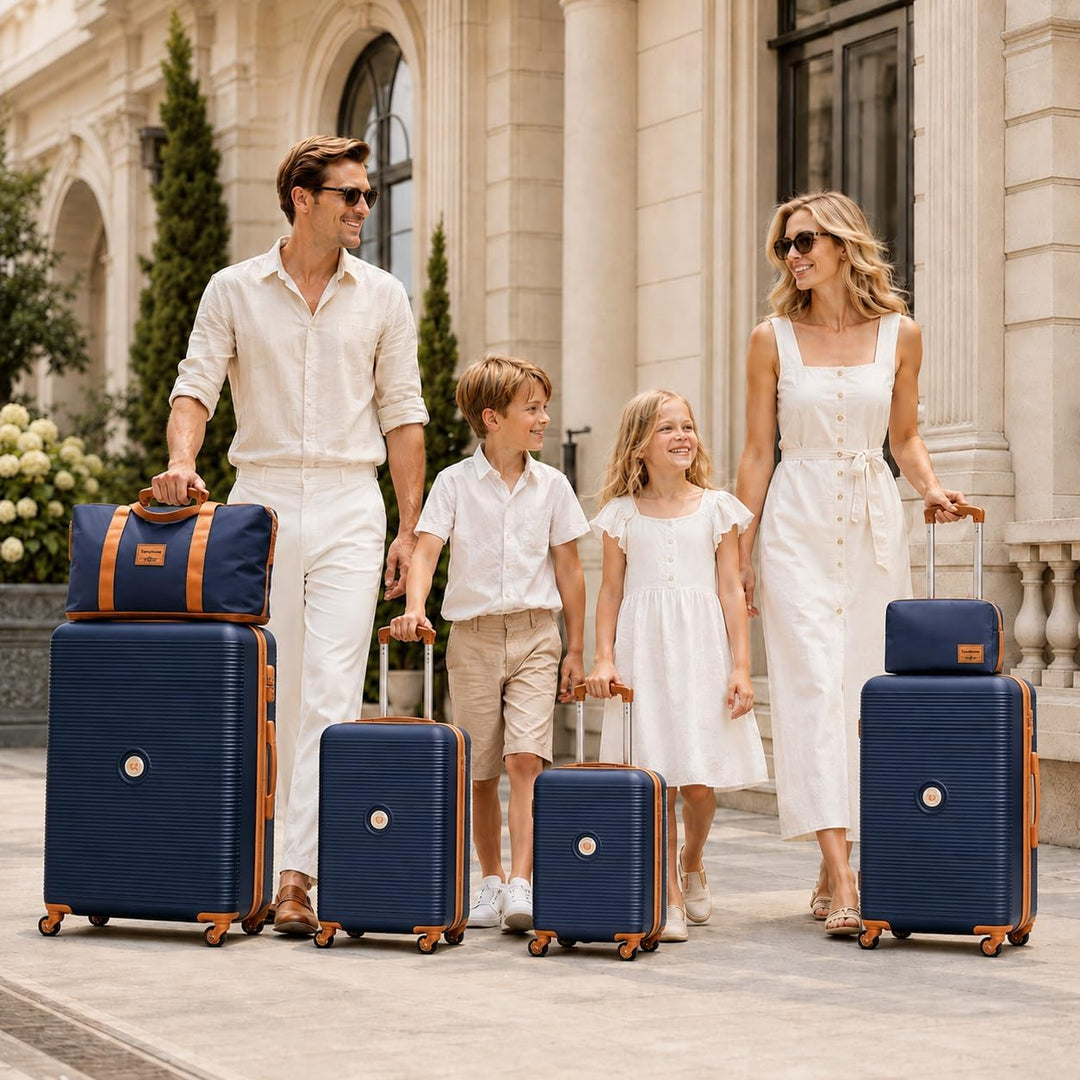 Travelhouse Kofferset Bari 6-teilig – ABS Hartschale Trolley Koffer Set mit Rollen, TSA-Schloss, Rei