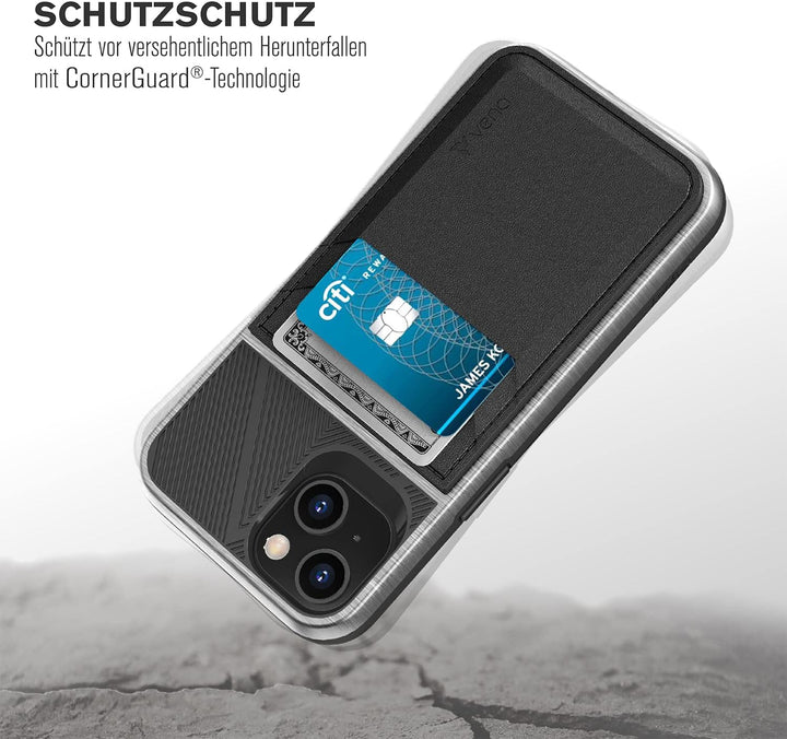 VENA Legacy RFID-Anti-Diebstahl-Kartenhalter Hülle kompatibel mit Apple iPhone 13 (15,5 cm), schlank