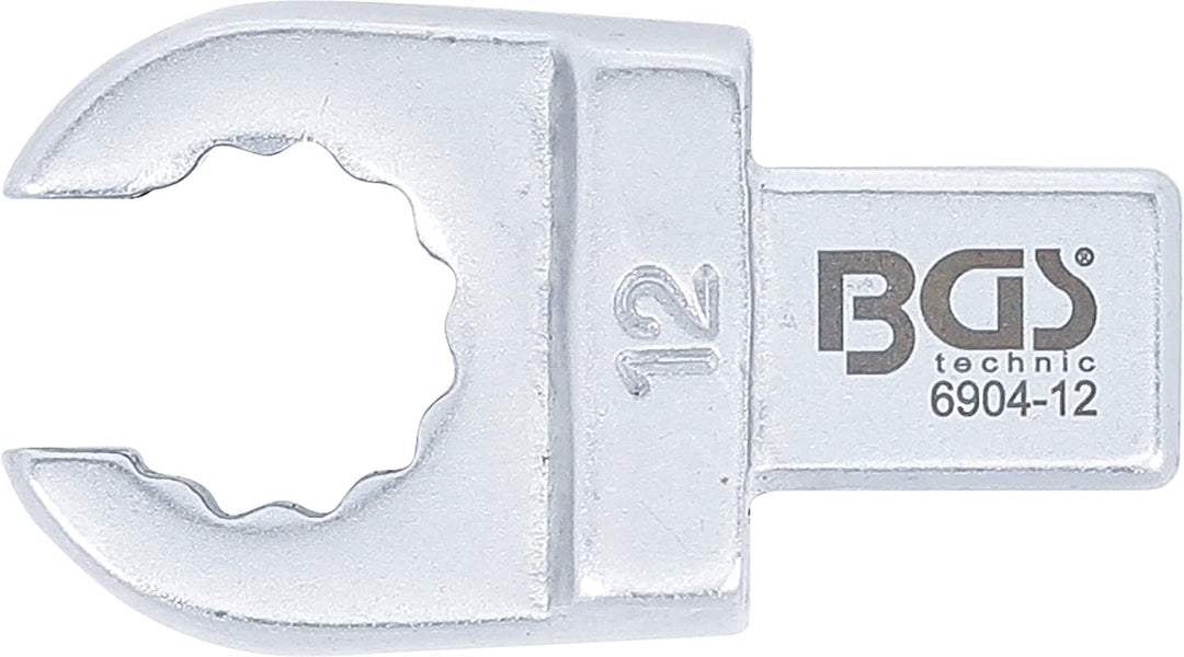 BGS 6904-12 | Einsteck-Ringschlüssel | offen | 12 mm | Aufnahme 9 x 12 mm, 12 mm
