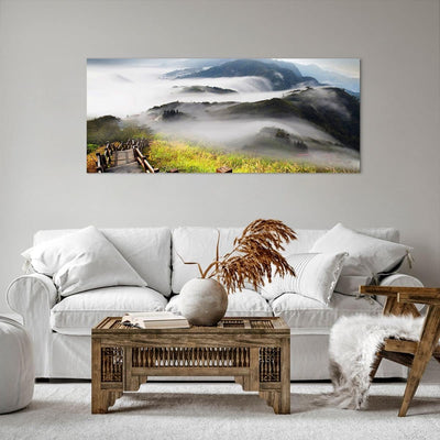 Wandbilder Dekoration Wohnzimmer Asien schönheit berg landschaft Panorama Bilder auf Leinwand 120x50