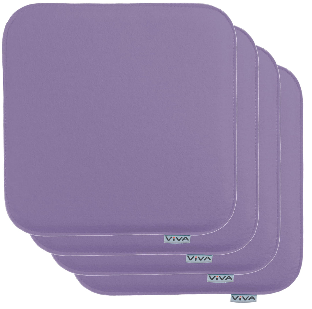 Brandsseller 4er Set Sitzkissen aus Filz 35x35x2 cm – Robuste Stuhlauflagen für innen und aussen, ec