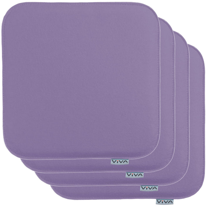 Brandsseller 4er Set Sitzkissen aus Filz 35x35x2 cm – Robuste Stuhlauflagen für innen und aussen, ec