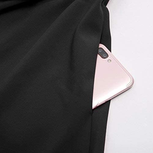 Belle Poque Damen Swing Rock 50s Retro Vintage Rockabilly Knielang Festliche Röck mit Gürtel Faltenr