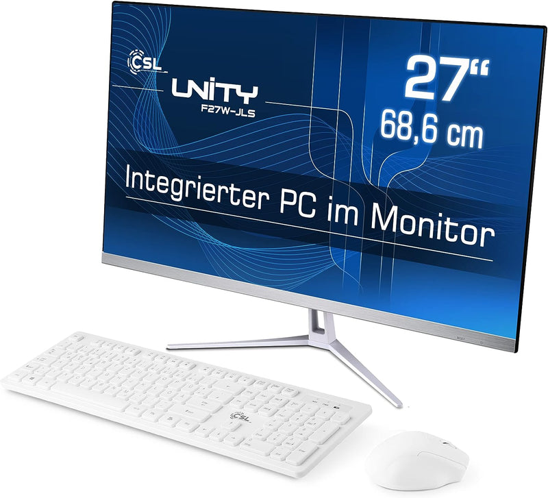 All-in-One-PC CSL Unity F27W-JLS, 68,58 cm (27 Zoll, 1920x1080 Full HD) - Leistungsstarker AIO (Inte