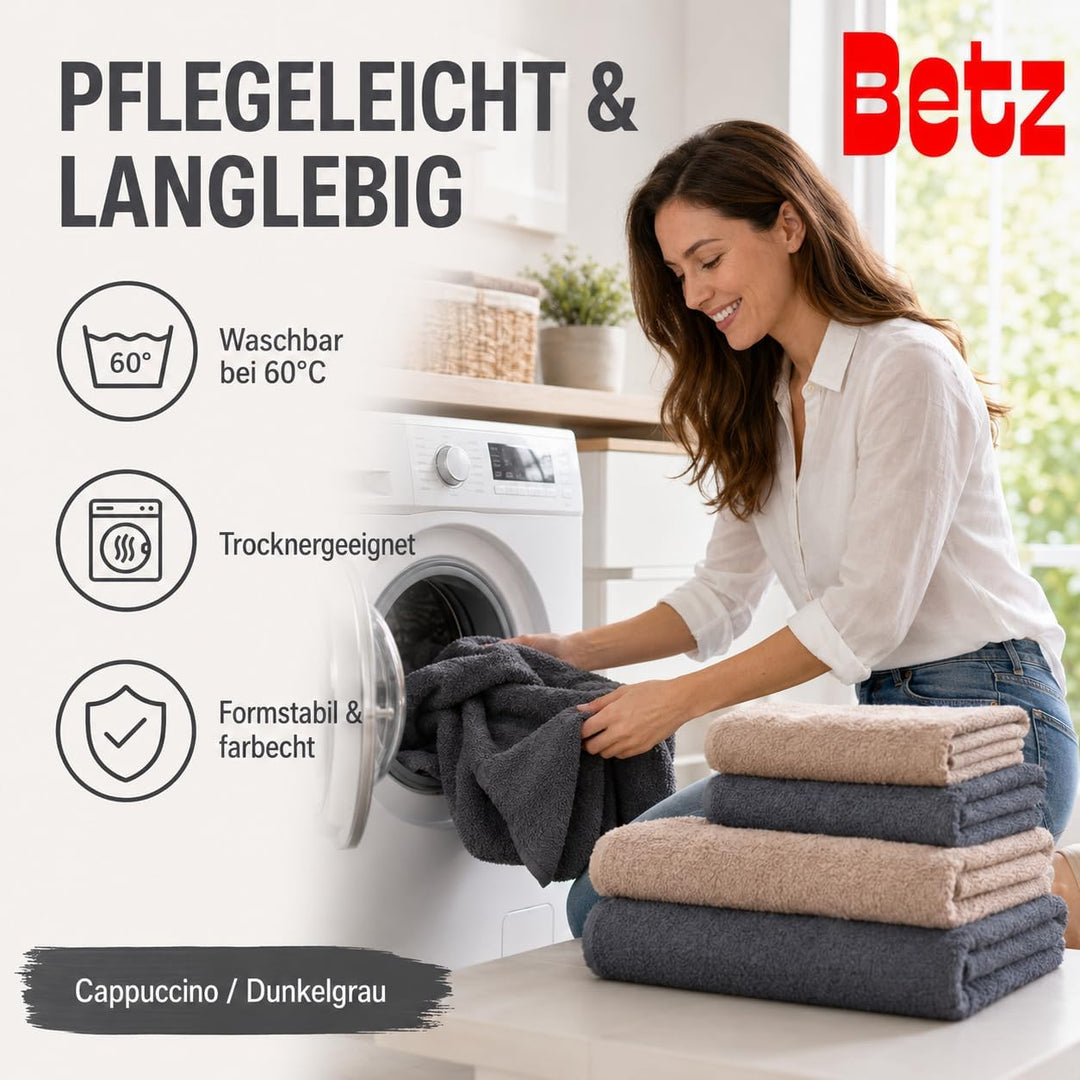 Betz 12 TLG. Handtuch Set Berlin 100% Baumwolle 2 Liegetücher 4 Handtücher 2 Gästetücher 2 Seiflappe