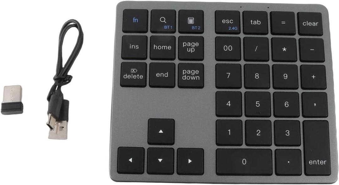 Bewinner Kabelloser Nummernblock mit 35 Tasten, Kabelloser Nummernblock Bluetooth 5.0, Wiederaufladb