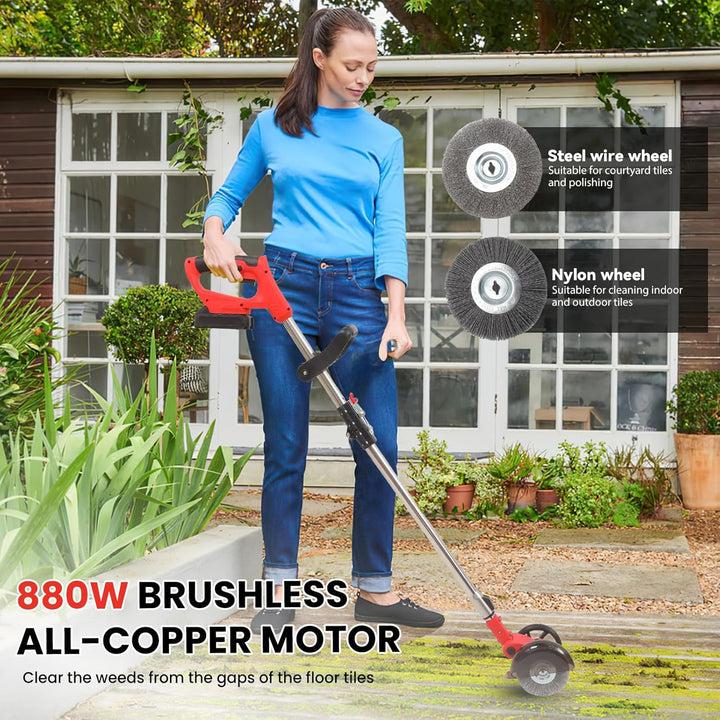 Akku-Fugenreiniger für Makita 18 V Batterie, Multifunktionale Elektro-Bürste mit Nylonbürsten und Dr