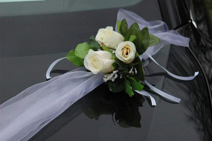 Spitze STRAUss Auto Schmuck Braut Paar Rose Deko Dekoration Autoschmuck Hochzeit Car Auto Wedding De