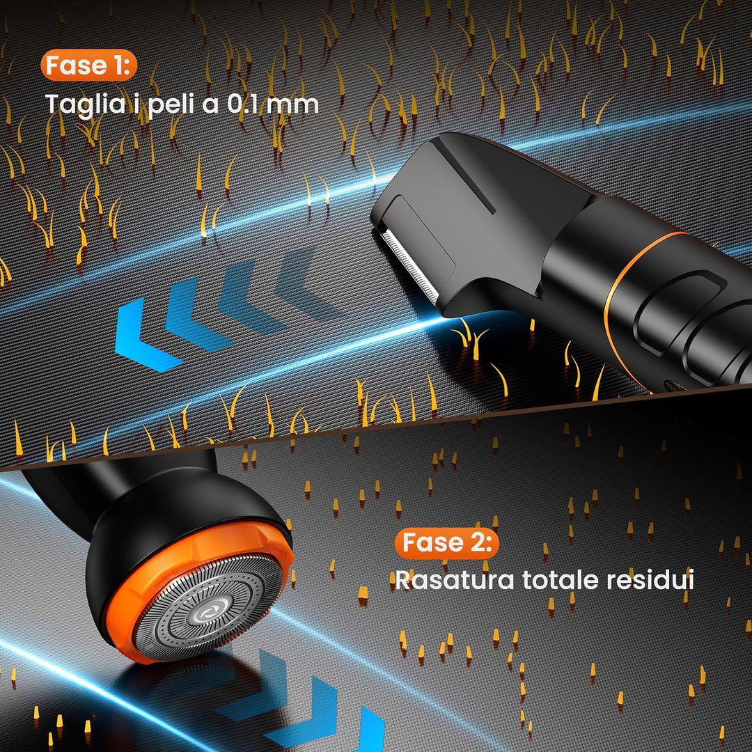 MAXGROOM 5 in 1 Elektrorasierer für Herren, sicherer Körperhaarentferner, tragbarer Rasierer, Intime