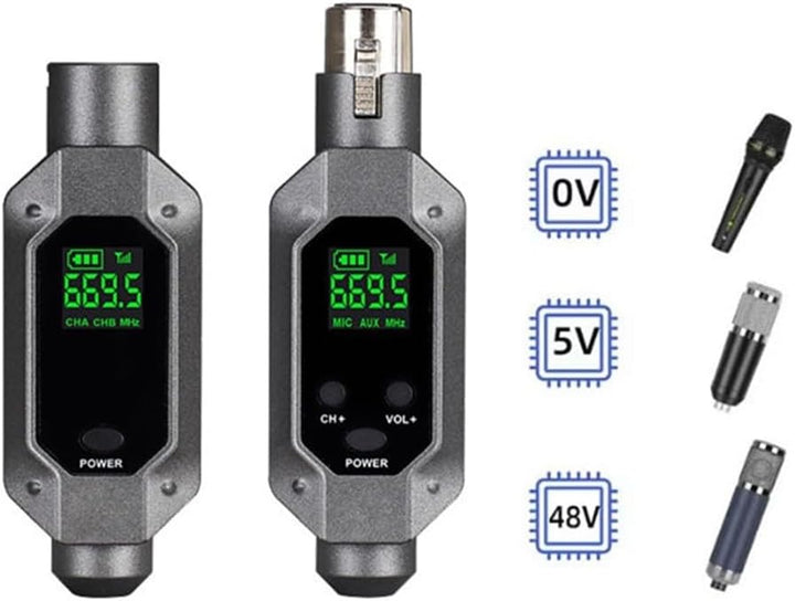 SPORTARC Drahtloser Xlr-Sender und XLR-Empfänger, kabelloser Mikrofon-Audio-Transmitter-Empfänger, d