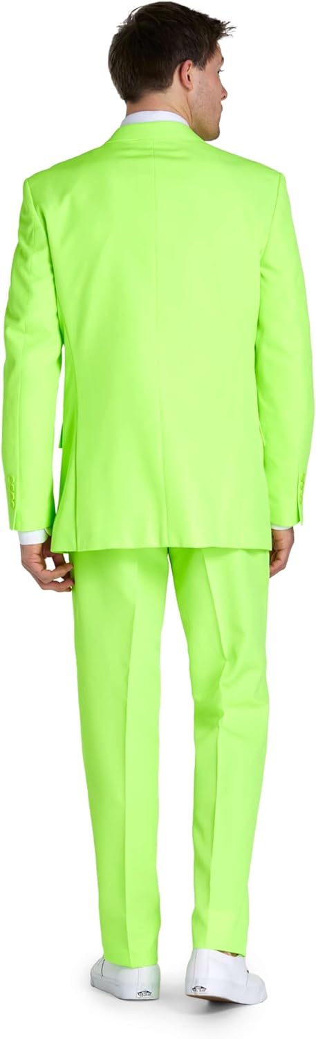 OppoSuits Herren Opposuits Halloween Suit For Men in Creepy And Stylish Print Anzug 48 Neon Lucky Li