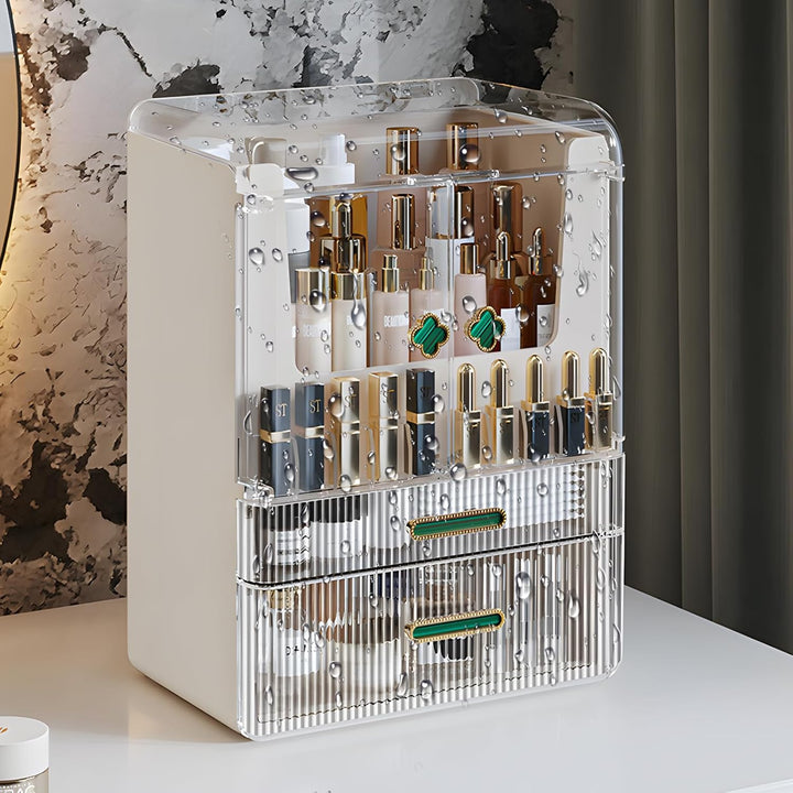 Make Up Organizer Dustproof Kosmetik Aufbewahrung mit Deckel Schubladen Cosmetic Organizer Schmink O