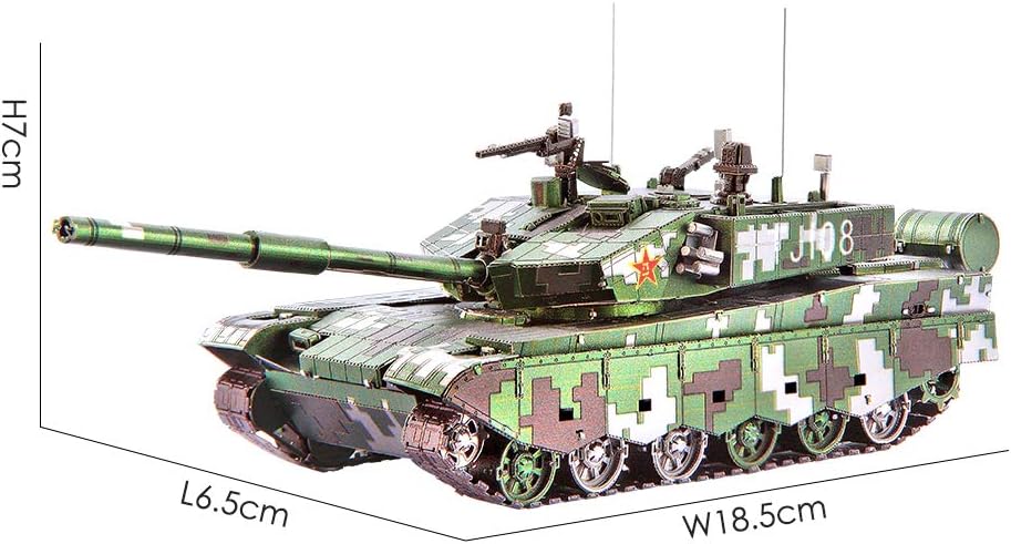 Piececool 3D Puzzle Metall, Tank für Modellbausatz Erwachsene, 3D-Puzzles zu Bauen, BAU, Bastel-Kits