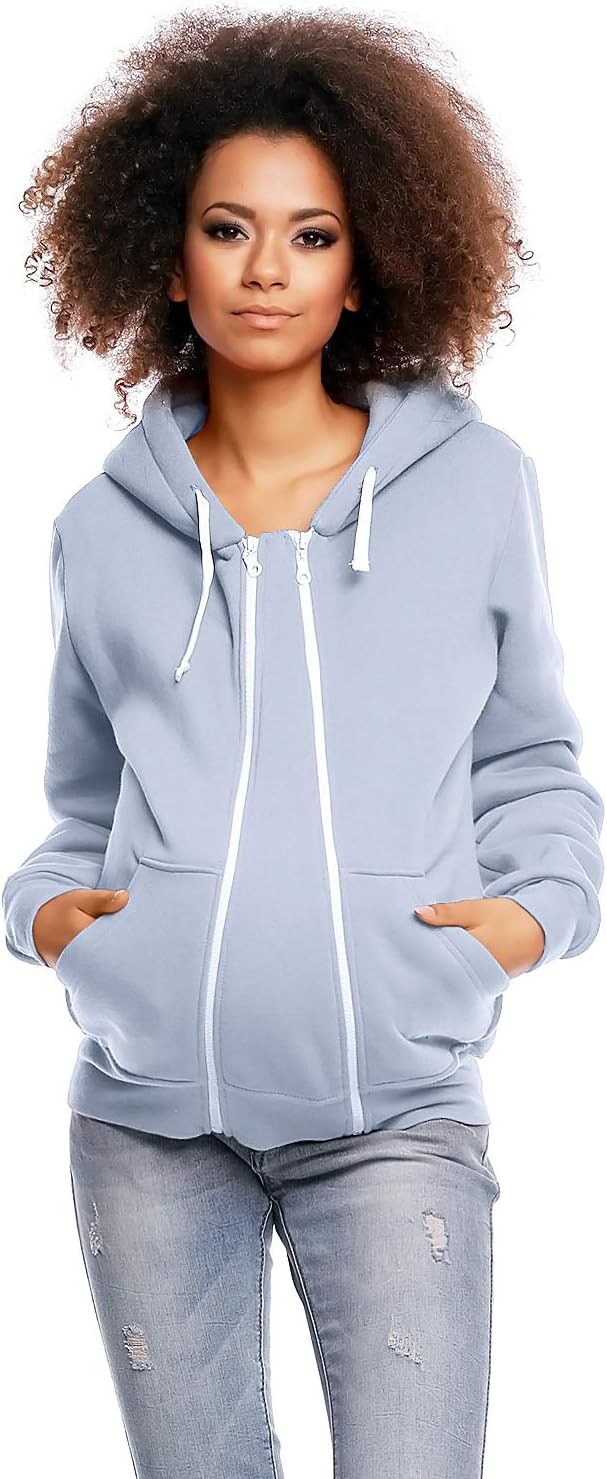 Selente Mummy Love Damen Kapuzenpullover/Langarmshirt zum Stillen und als Umstandsmode (Made in EU)