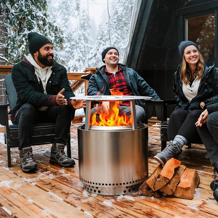 Solo Stove Bonfire Wärmeverteiler für Feuerschale – Mit 3 Abnehmbaren Füssen, Edelstahl Zubehör für