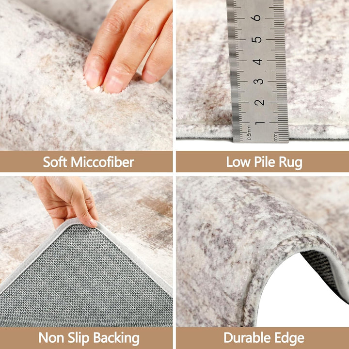 Famibay Teppich Läufer Flur Küche rutschfest Waschbar Teppichläufer Flur Flurteppich Läufer Lang Küc