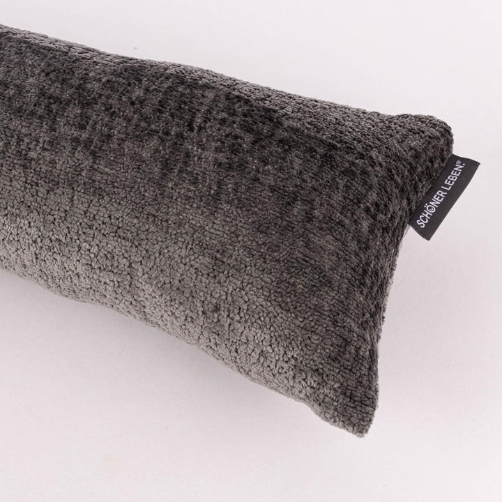 SCHÖNER LEBEN. Zugluftstopper Soft Teddy Deluxe grau div. Grössen, Auswahl:90cm Länge ca. 90x15x15cm