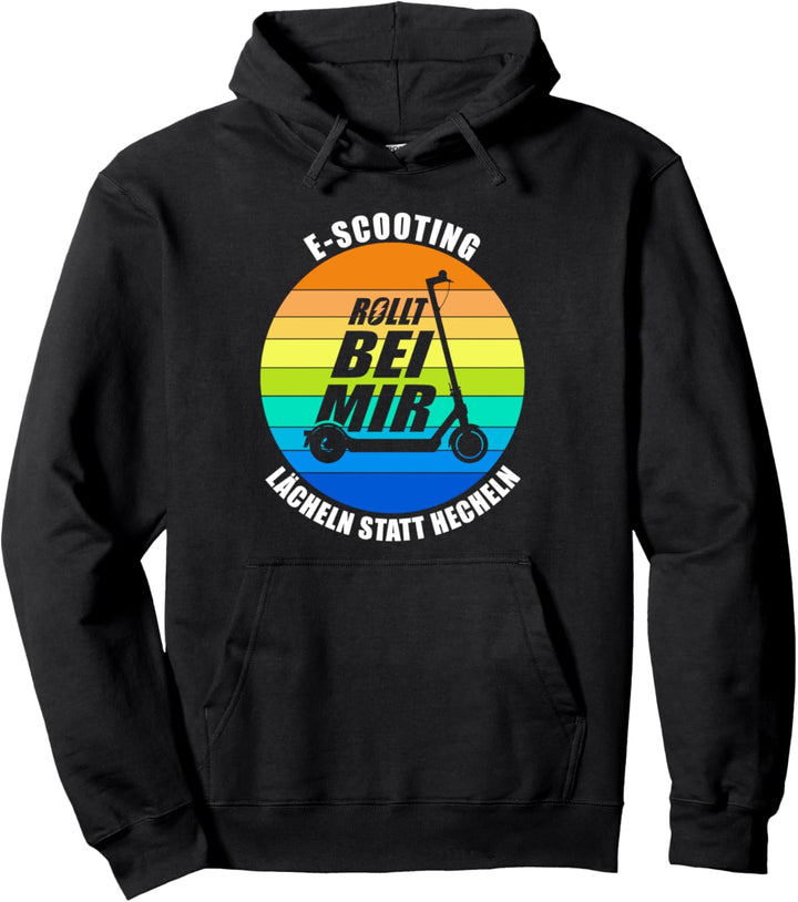 E-Scooter Design escooting - Lächeln statt hecheln - Scooter Pullover Hoodie