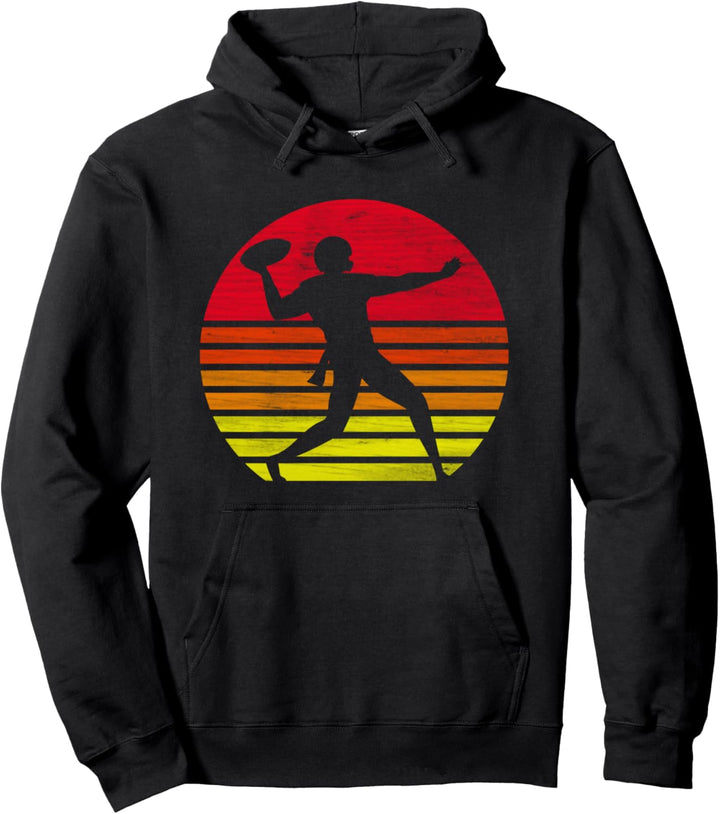 Retro American Football Spieler Silhouette Pullover Hoodie