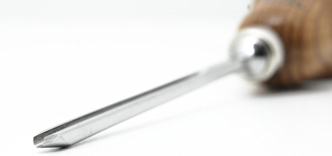 KIRSCHEN Werkzeuge 5610002 | Kerbschnitzbeitel mit Birnenheft Stich 10, gerade & tiefer Höhlung - 2m