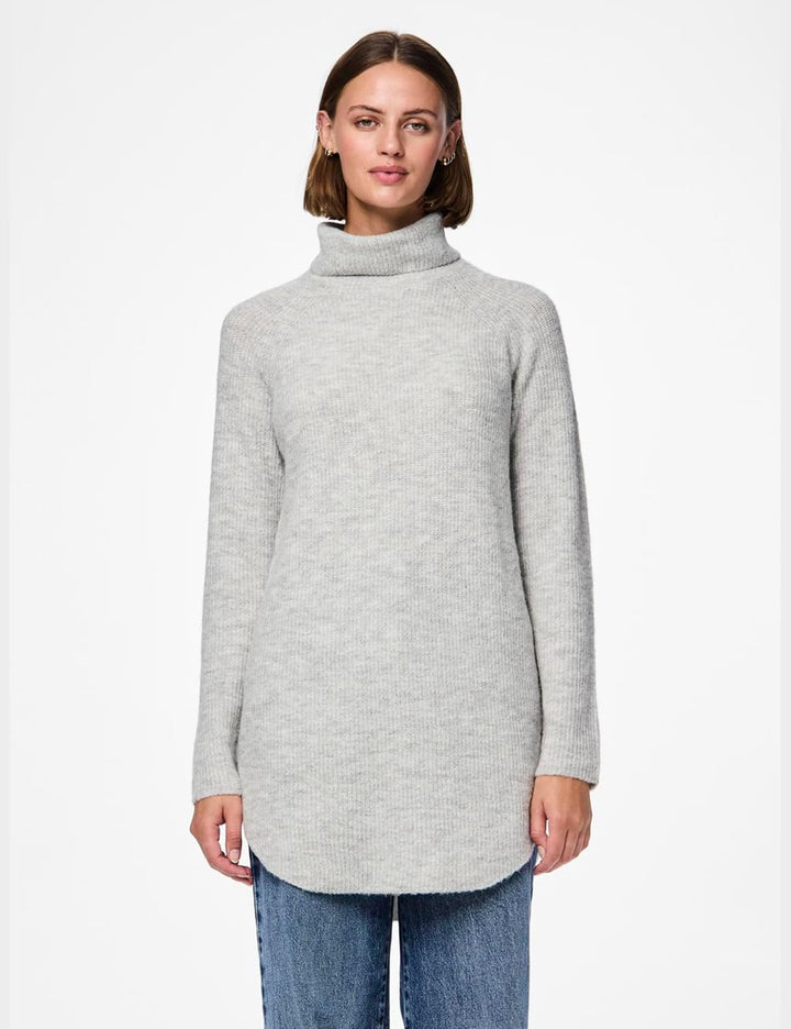 PIECES Female Tunika PCELLEN XS Light Grey Melange, XS Light Grey Melange