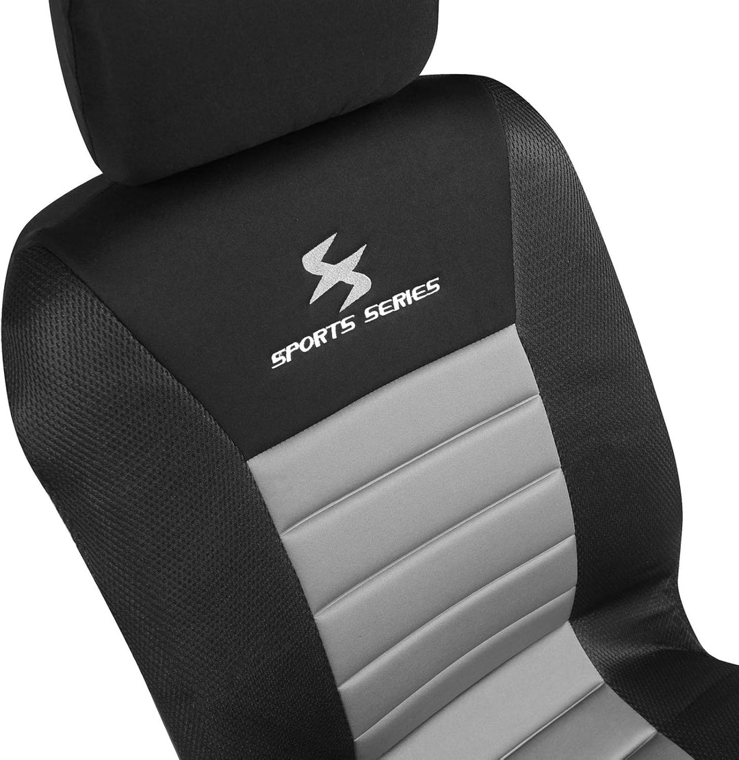 WOLTU AS7255-7 7er Sitzbezüge Auto Einzelsitzbezug universal Grösse, Komplettset, grau, Grau