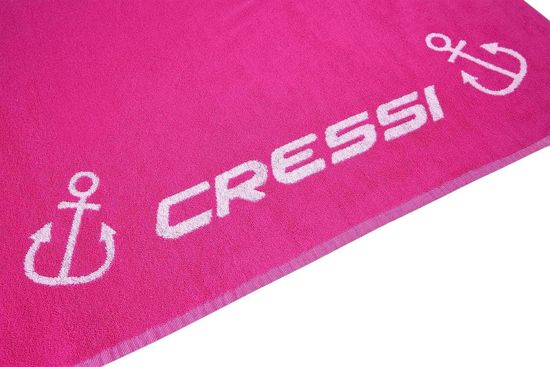 Cressi Cotton Frame Beach Towel - Erwachsene Strandtuch/Hochwertiges Sporthandtuch 90x180cm Fuchsia,