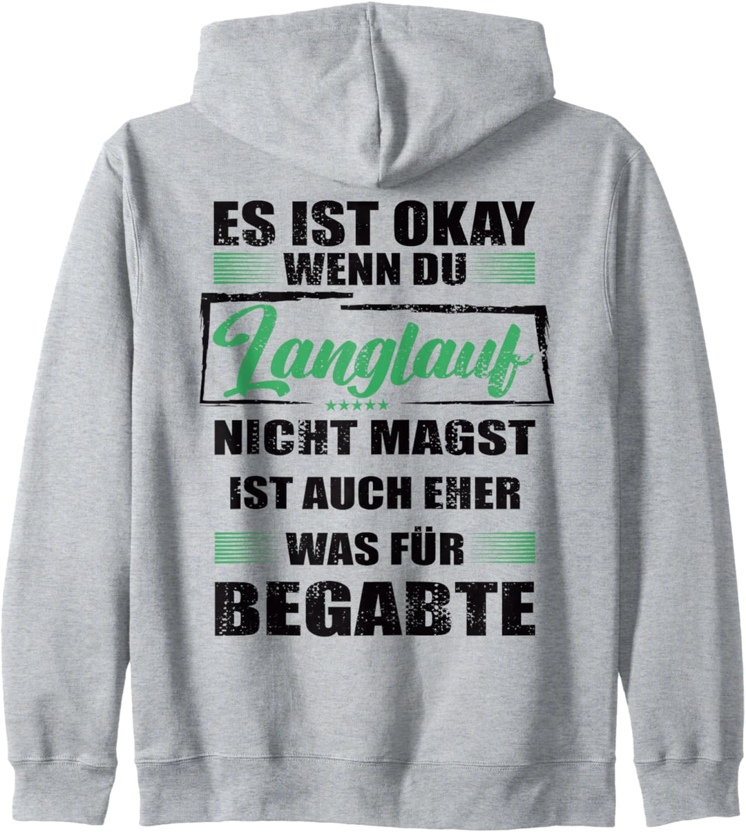 Langlaufen Lustiger Spruch für Mann & Frau Langläufer Kapuzenjacke