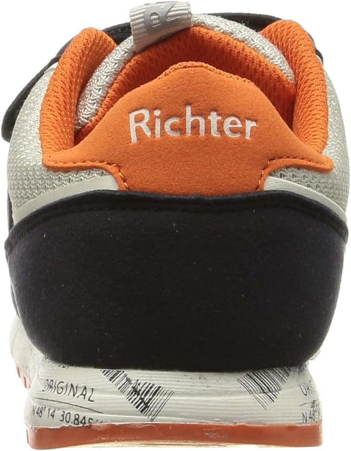 Richter Kinderschuhe Jungen Halbschuhe Klett Sneaker Blau Freizeit 29 EU Atla Oran White Flin, 29 EU