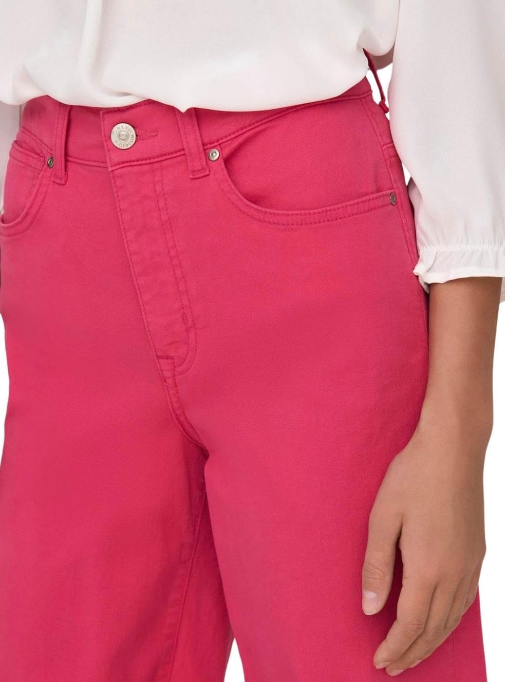 ONLY Women's ONLMADISON HW Wide COL Long PNT Hose M / 32L Raspberry Rose, M / 32L Raspberry Rose