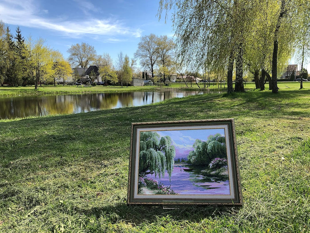 Riolis Kreuzstich Set Ruhiger Morgen, Zählmuster, 40x30cm