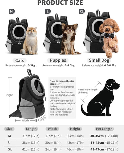 PETCUTE Rucksack für Haustier,Hunderucksack,Haustiertragetasche Rucksack Haustier Tasche für Hunde A