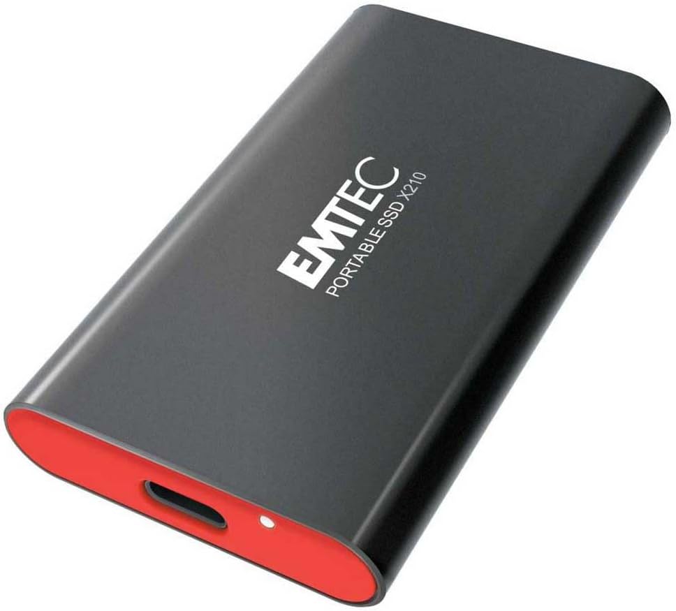 Emtec ECSSD128GX210 Tragbare SSD-Festplatte – 3,2 Gen2 – Kollektion X210 Elite – 3D NAND – 128 GB, 1