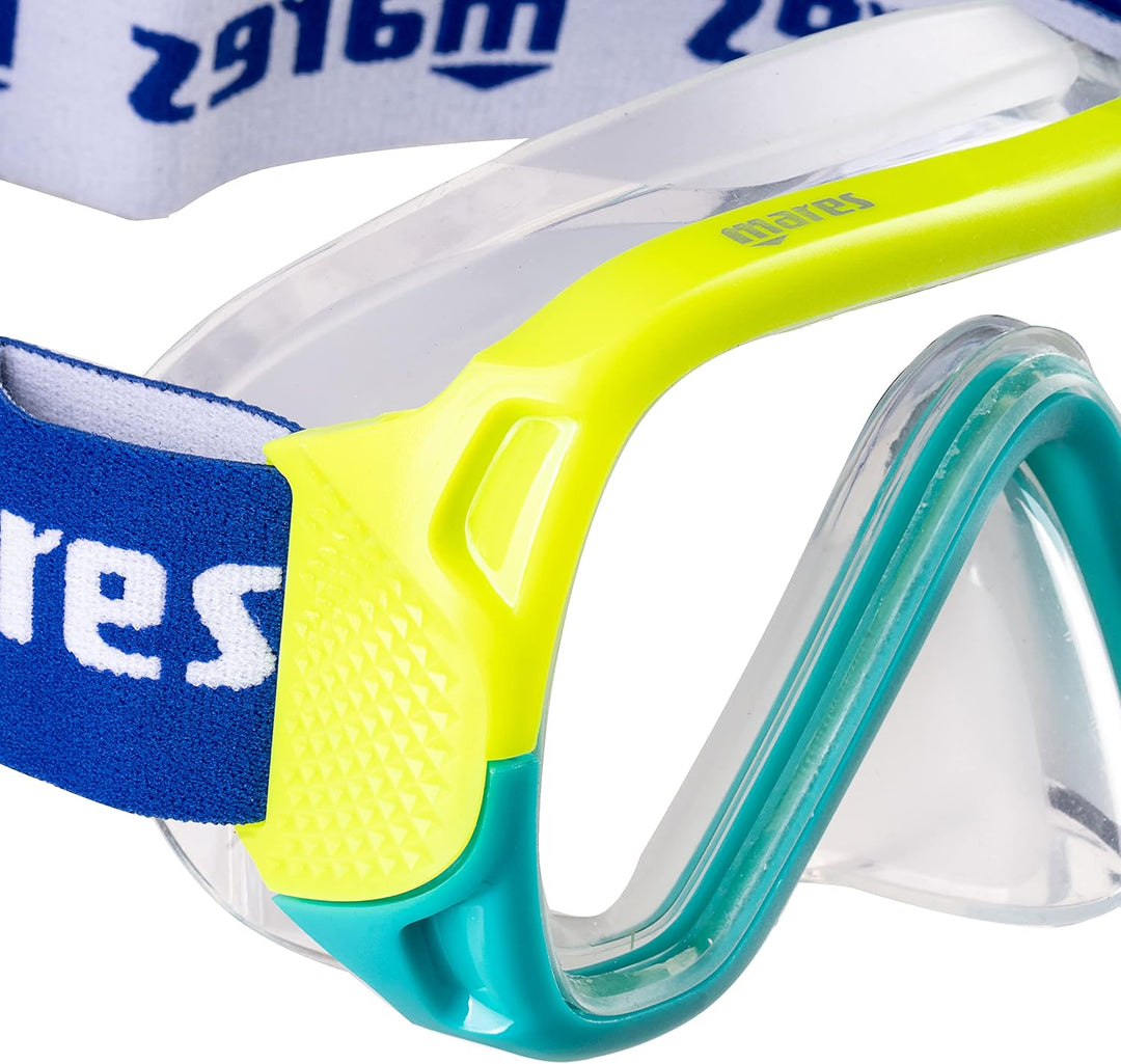 Mares Unisex-Youth Combo Keewee Jr Maske und Schnorchel Unisex Lime/Aqua, Unisex Lime/Aqua